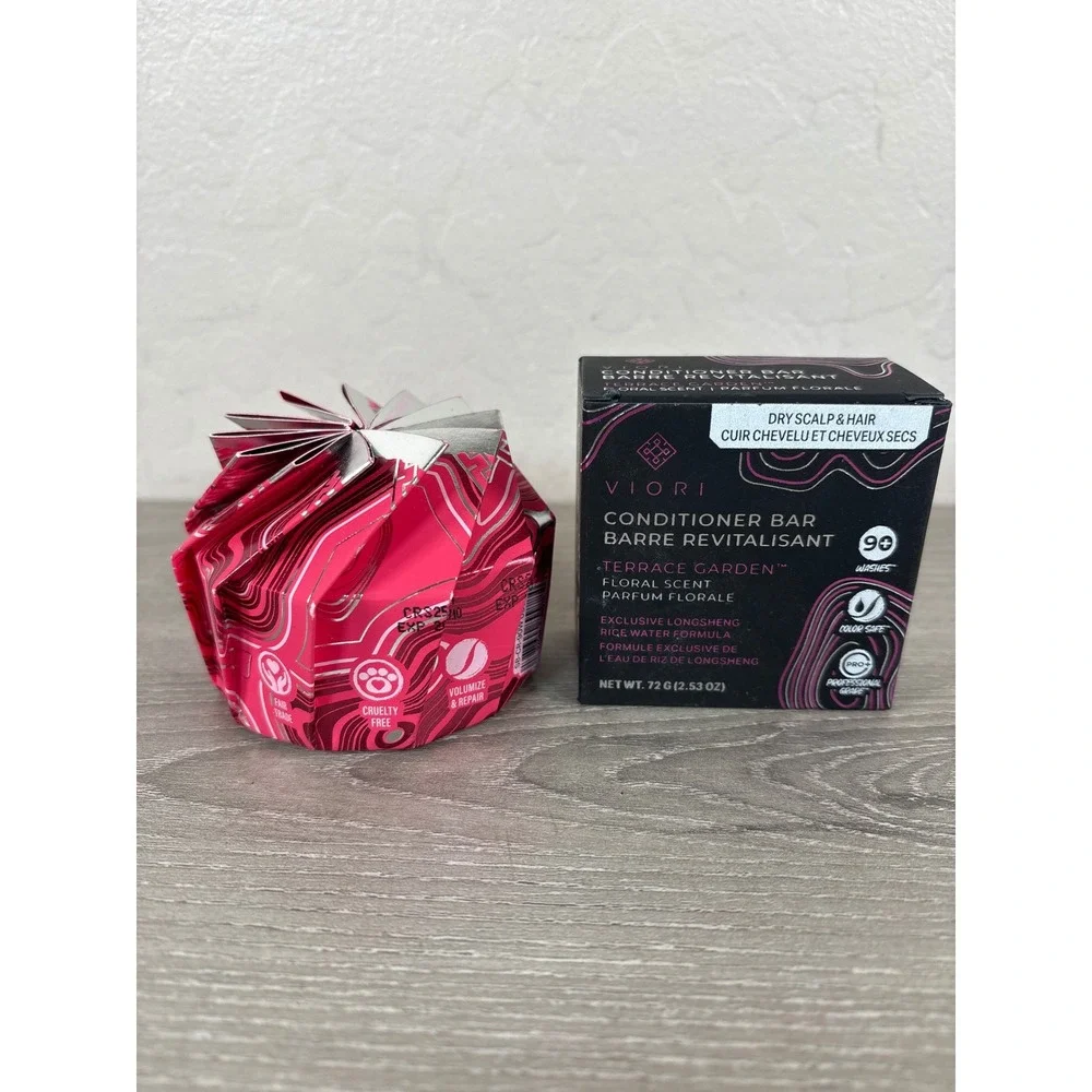 Viori Terrace Garden Conditioner Bar & Castor Oil Solid Shampoo Set New